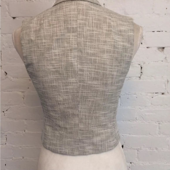 Adam Adam Lippes cropped shrunken vest black crosshatch size 0 - Picture 5 of 6